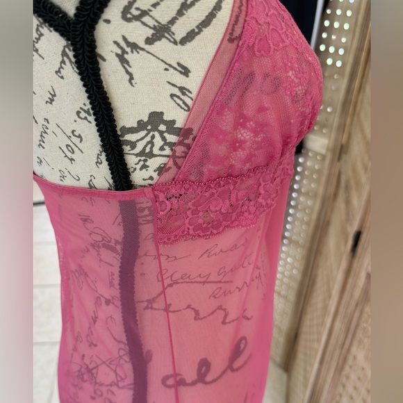 Victoria's Secret y2k Pink Lace See-thru Slip Dress Size Sm 💗 - Picture 7 of 7